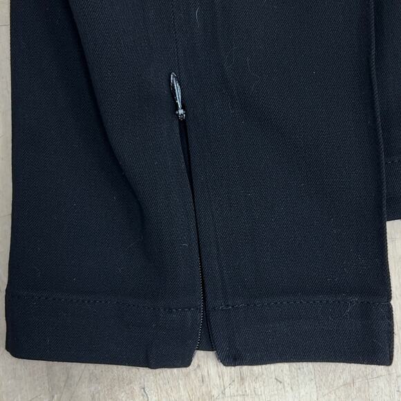 Max Mara Weekend Women Size 8 Pants Trousers Tapered Leg Ankle Zip Stretch Black - Picture 11 of 13